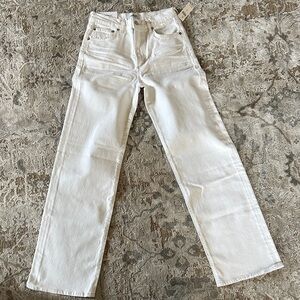 Agolde Women's White Straight-Leg Jeans